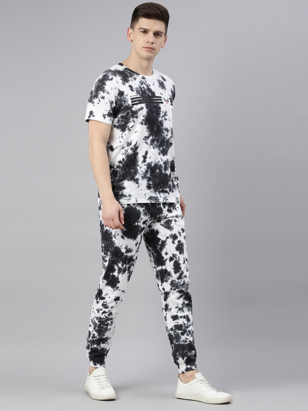 JOVEN MENS TIE-DYE CO-ORDINATED SET(T-SHIRT AND PANT)