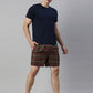 JOVEN MEN CHECKED PURE COTTON EASY SHORTS