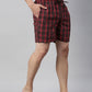 JOVEN MEN CHECKED PURE COTTON EASY SHORTS