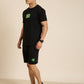 JOVEN Men Black Printed Co-Ords Set