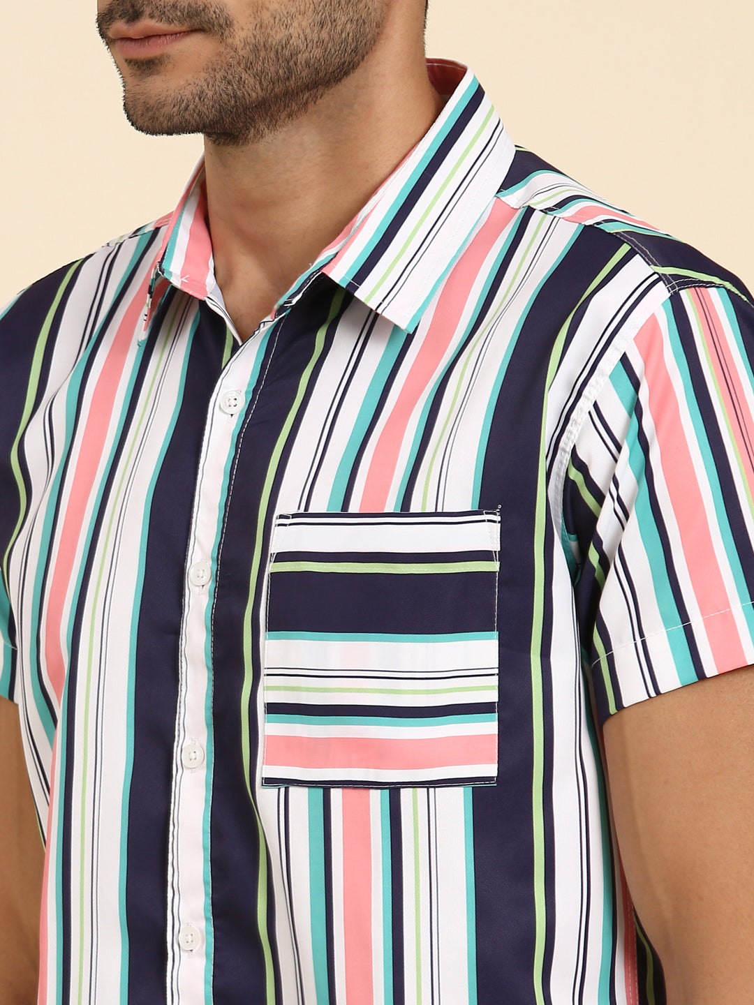 Joven Men's Multicolor Printed Co-Ords Set
