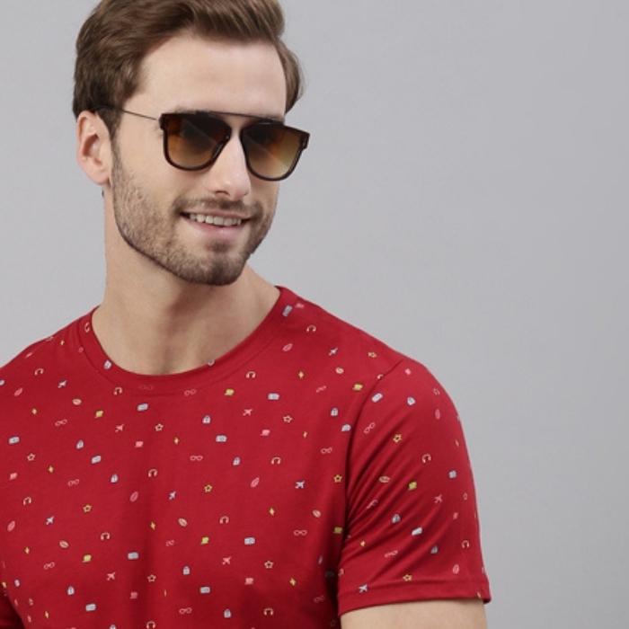 JOVEN MEN PRINTED T-SHIRT