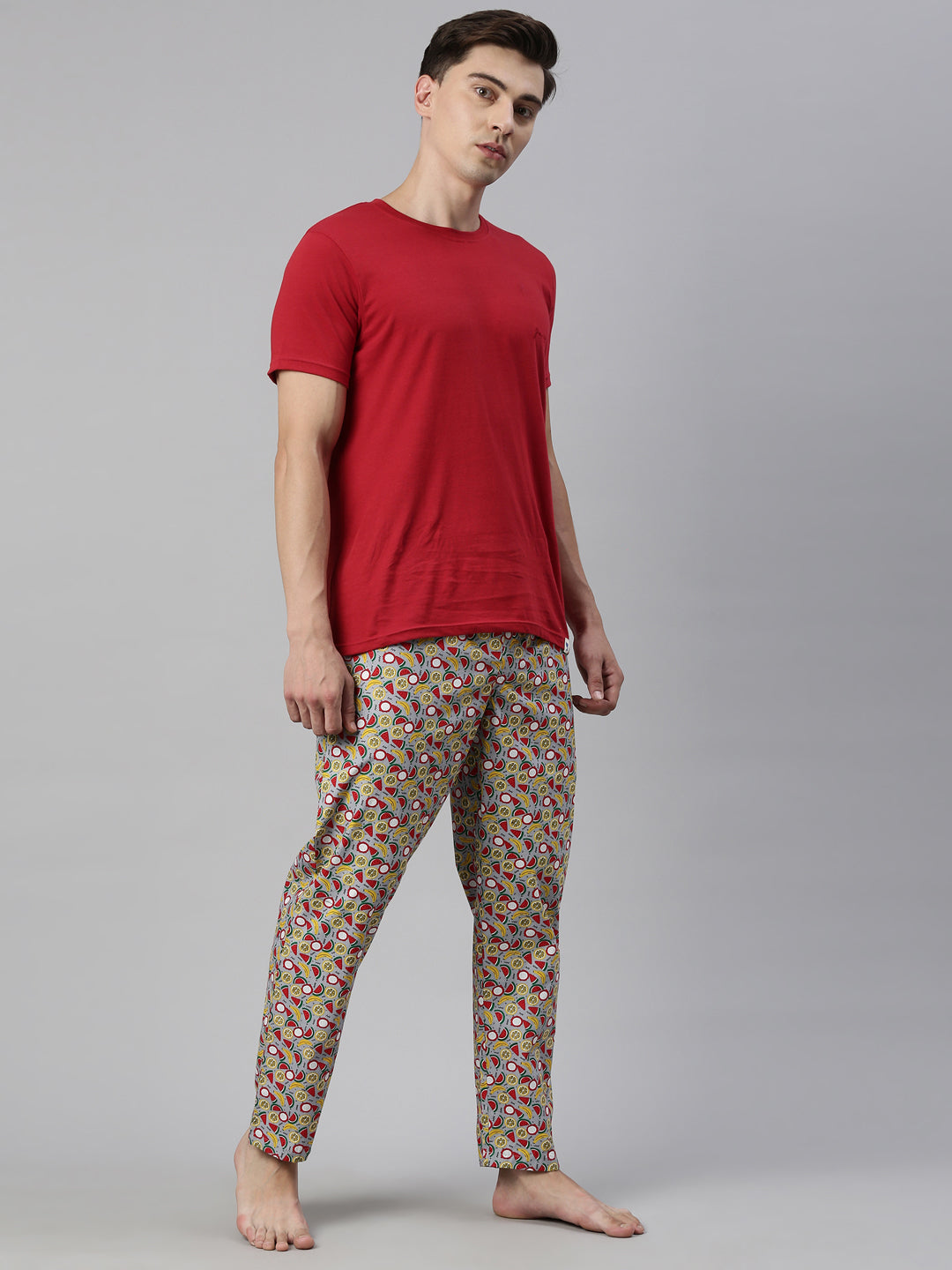 JOVEN MENS PRINTED LOUNGE SET