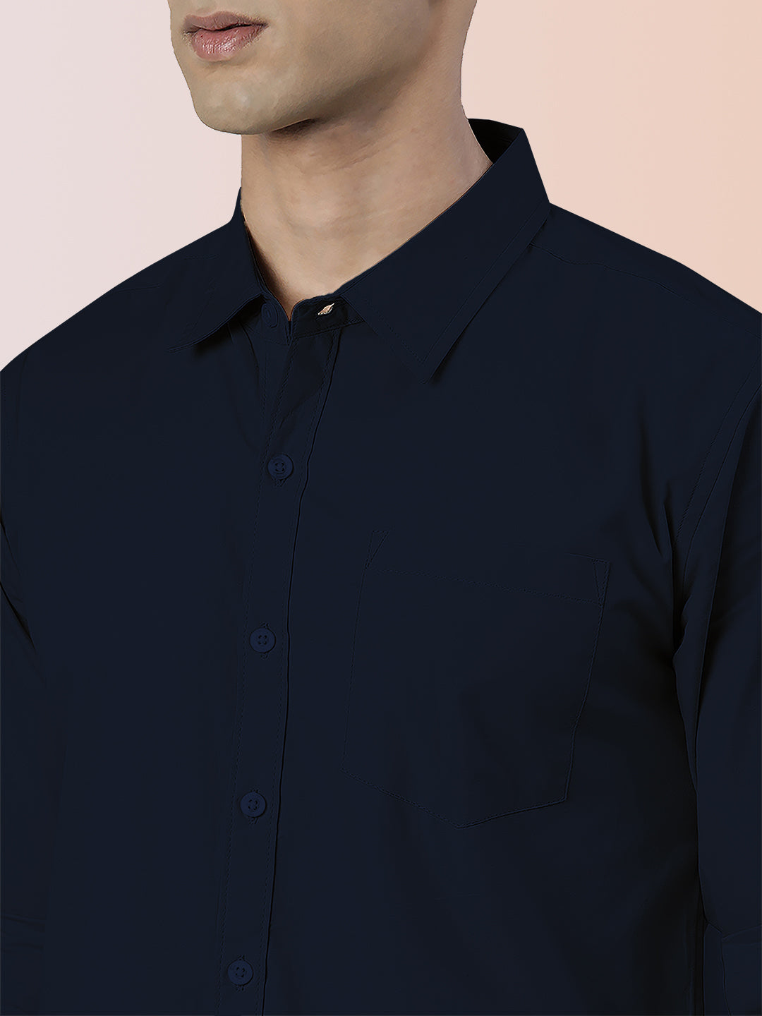 Broon Mens Slim Fit Premium Cotton Solid Shirt