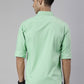 Men's Light Green Solid Full Sleeve Slim Fit Casual Shirt