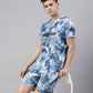 JOVEN MENS TIE-DYE CO-ORDINATED SET(T-SHIRT AND SHORTS)