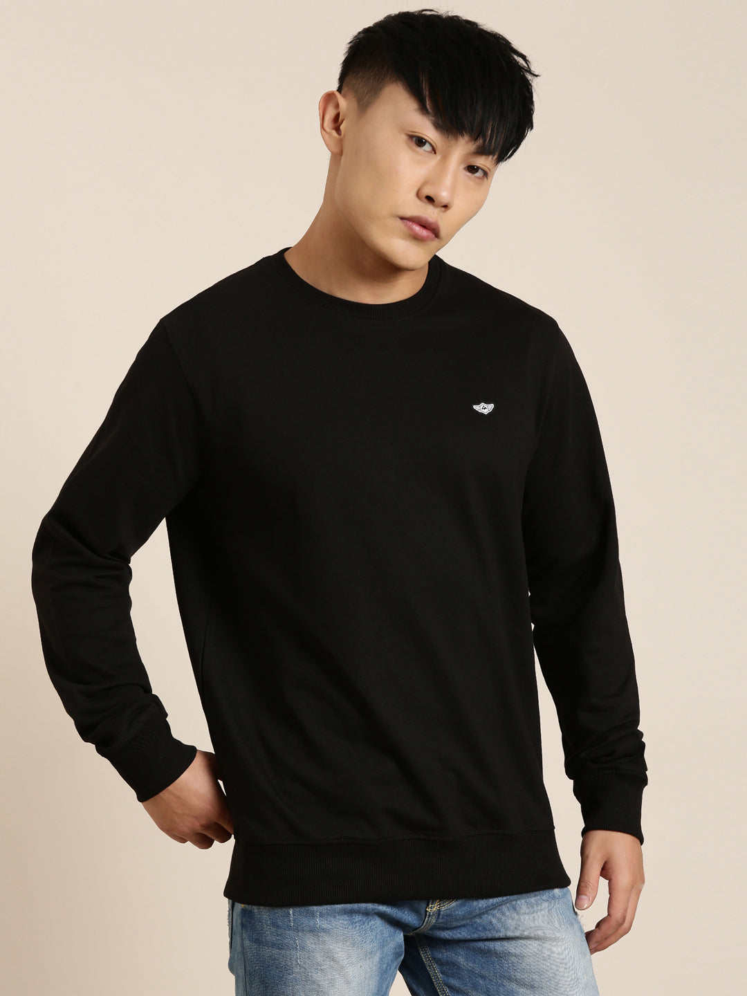Men's Solid Round Neck Full Sleeve Sweatshirt