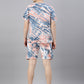 JOVEN MENS TIE-DYE CO-ORDINATED SET(T-SHIRT AND SHORTS)