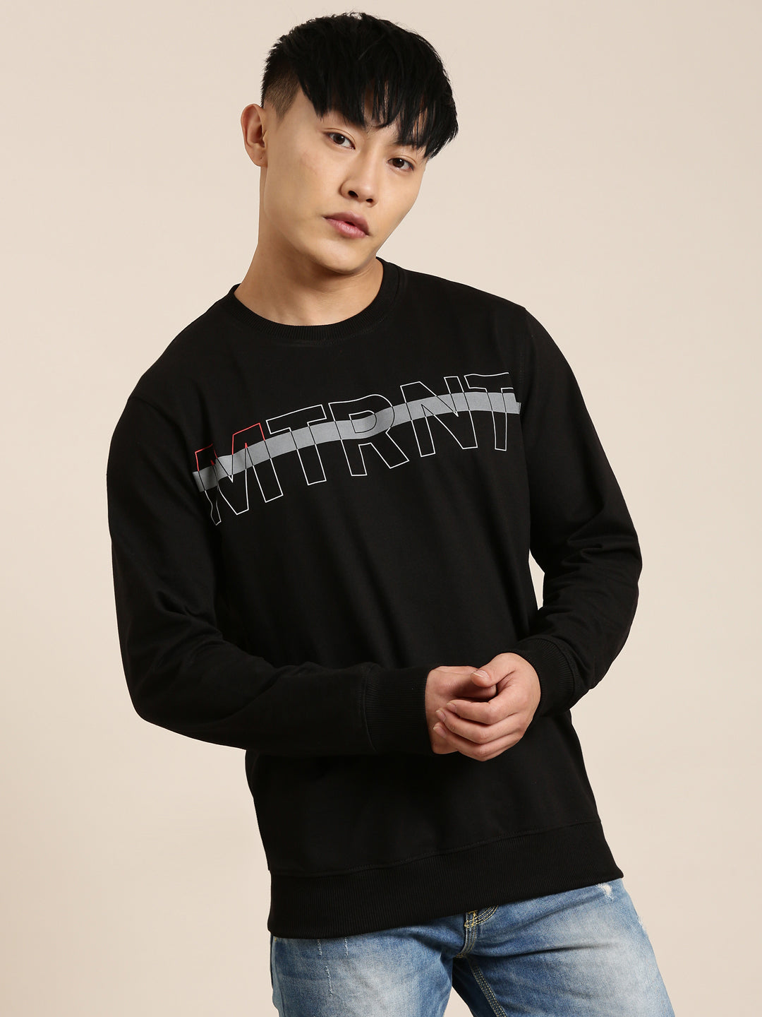 Men's Solid Round Neck Full Sleeve Sweatshirt