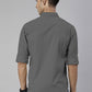 Men's Dark Grey Solid Full Sleeve Slim Fit Casual Shirt