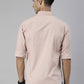 Men's Pink Solid Full Sleeve Slim Fit Casual Shirt