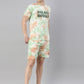 JOVEN MENS TIE-DYE CO-ORDINATED SET(T-SHIRT AND SHORTS)