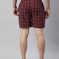 JOVEN MEN CHECKED PURE COTTON EASY SHORTS