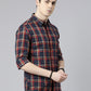 JOVEN Men Checked Pure Cotton Full Sleeve Casual Shirt