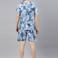 JOVEN MENS TIE-DYE CO-ORDINATED SET(T-SHIRT AND SHORTS)