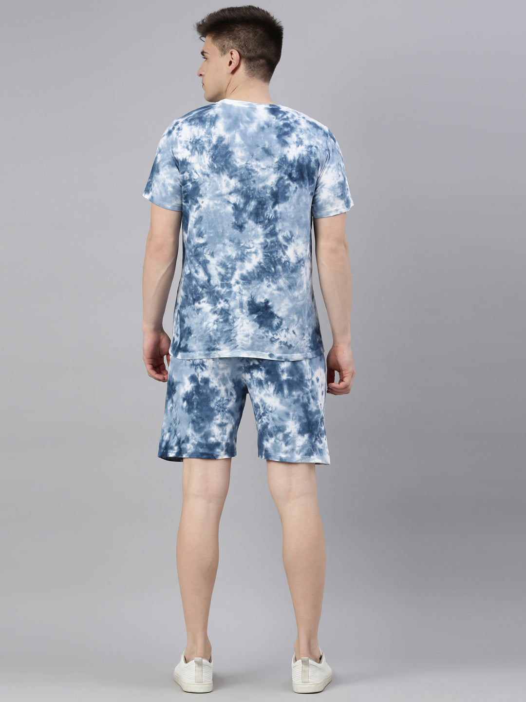 JOVEN MENS TIE-DYE CO-ORDINATED SET(T-SHIRT AND SHORTS)