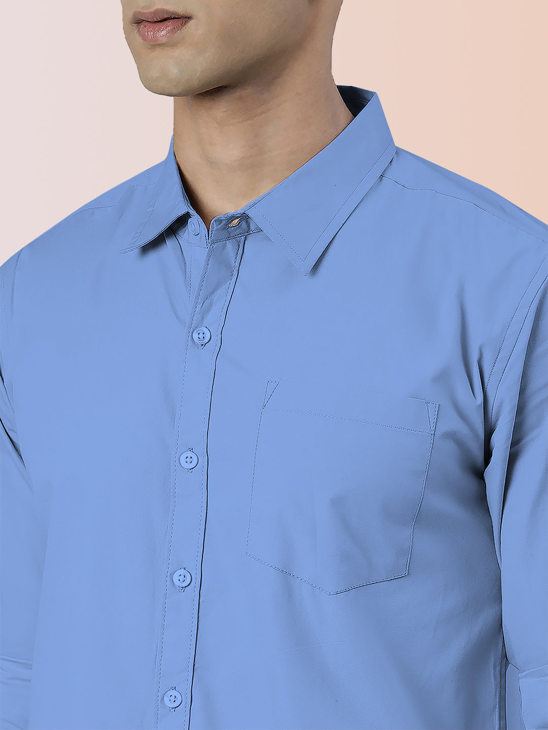 Broon Mens Slim Fit Premium Cotton Solid Shirt