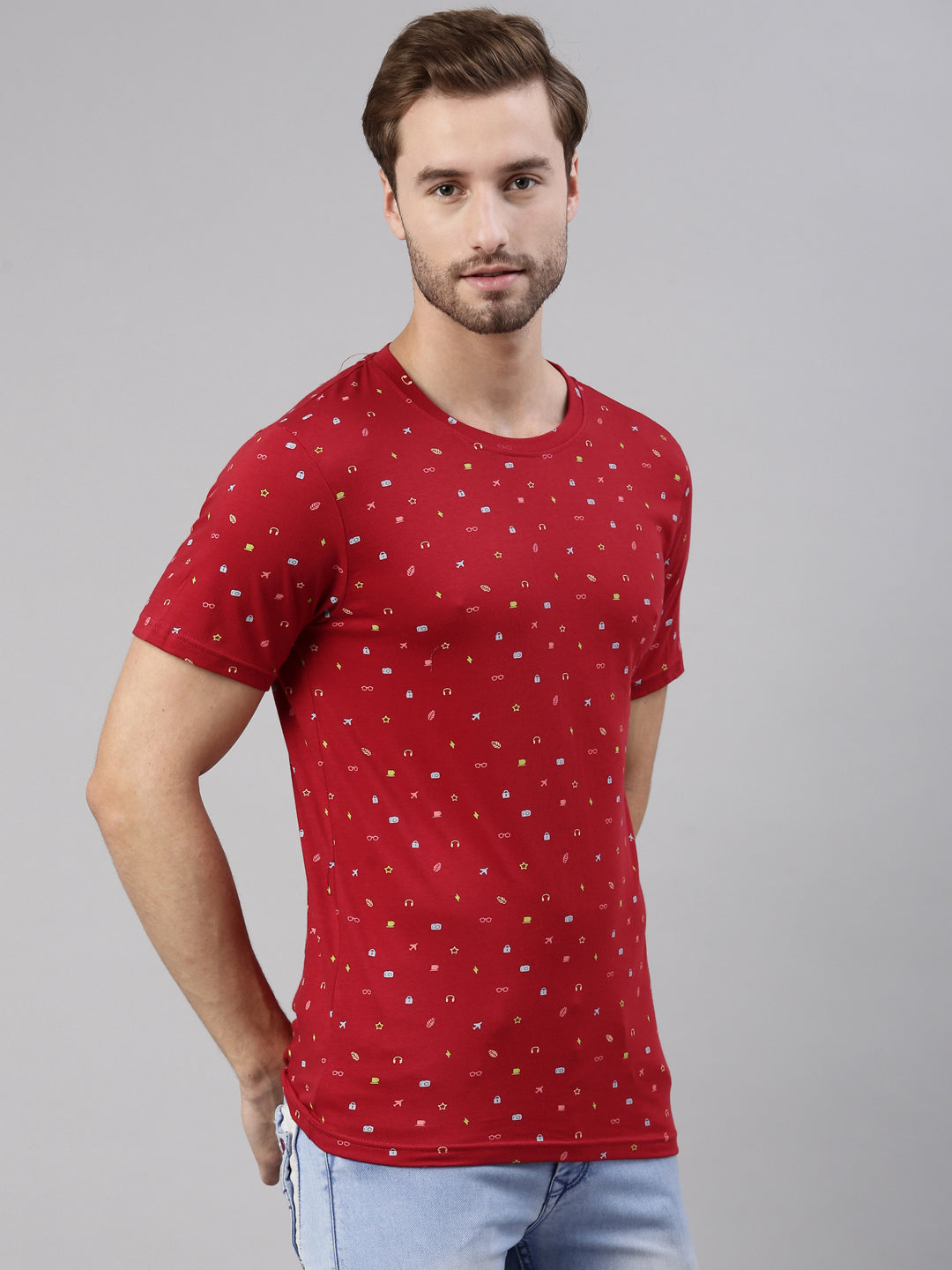 JOVEN MEN PRINTED T-SHIRT