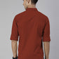 Men's Brown Solid Full Sleeve Slim Fit Casual Shirt