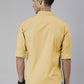 Men's Light Beige Solid Full Sleeve Slim Fit Casual Shirt
