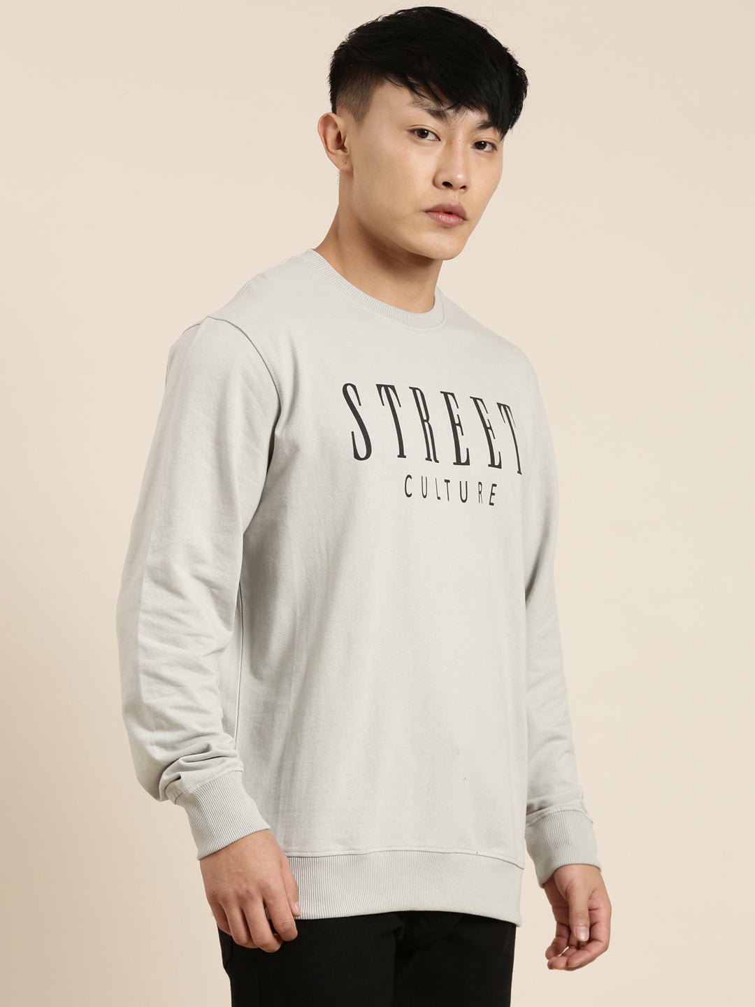 Men's Solid Round Neck Full Sleeve Sweatshirt