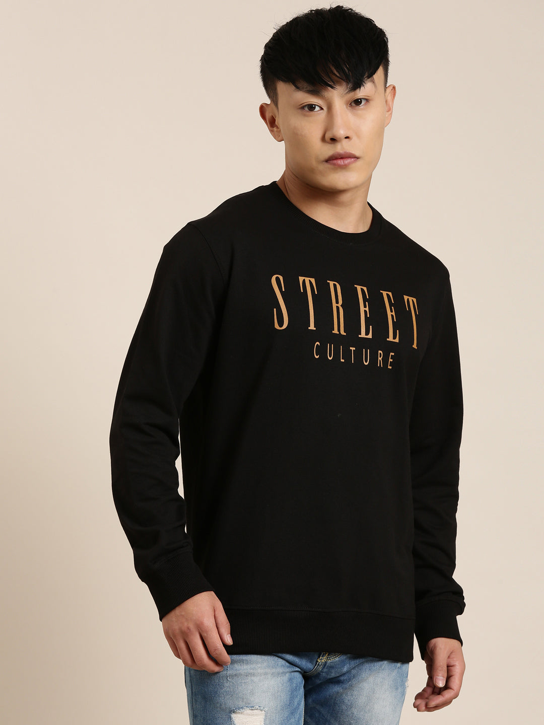Men's Solid Round Neck Full Sleeve Sweatshirt