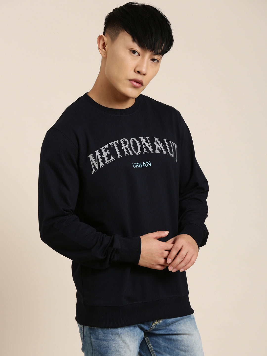 Men's Solid Round Neck Full Sleeve Sweatshirt