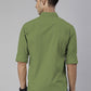 Men's Green Solid Full Sleeve Slim Fit Casual Shirt