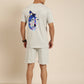 JOVEN Men Grey Printed Co-Ords Set