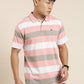 Men's Casual Multicolor Striped Polo Collar T-Shirt