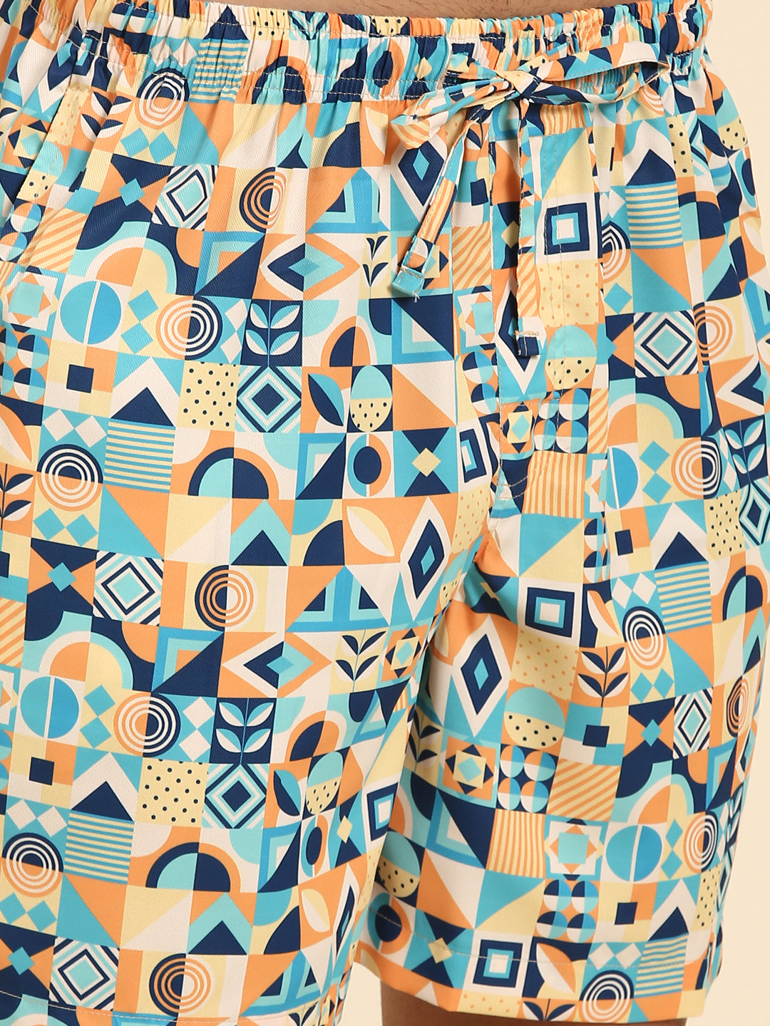 Joven Men's Multicolor Printed Co-Ords Set