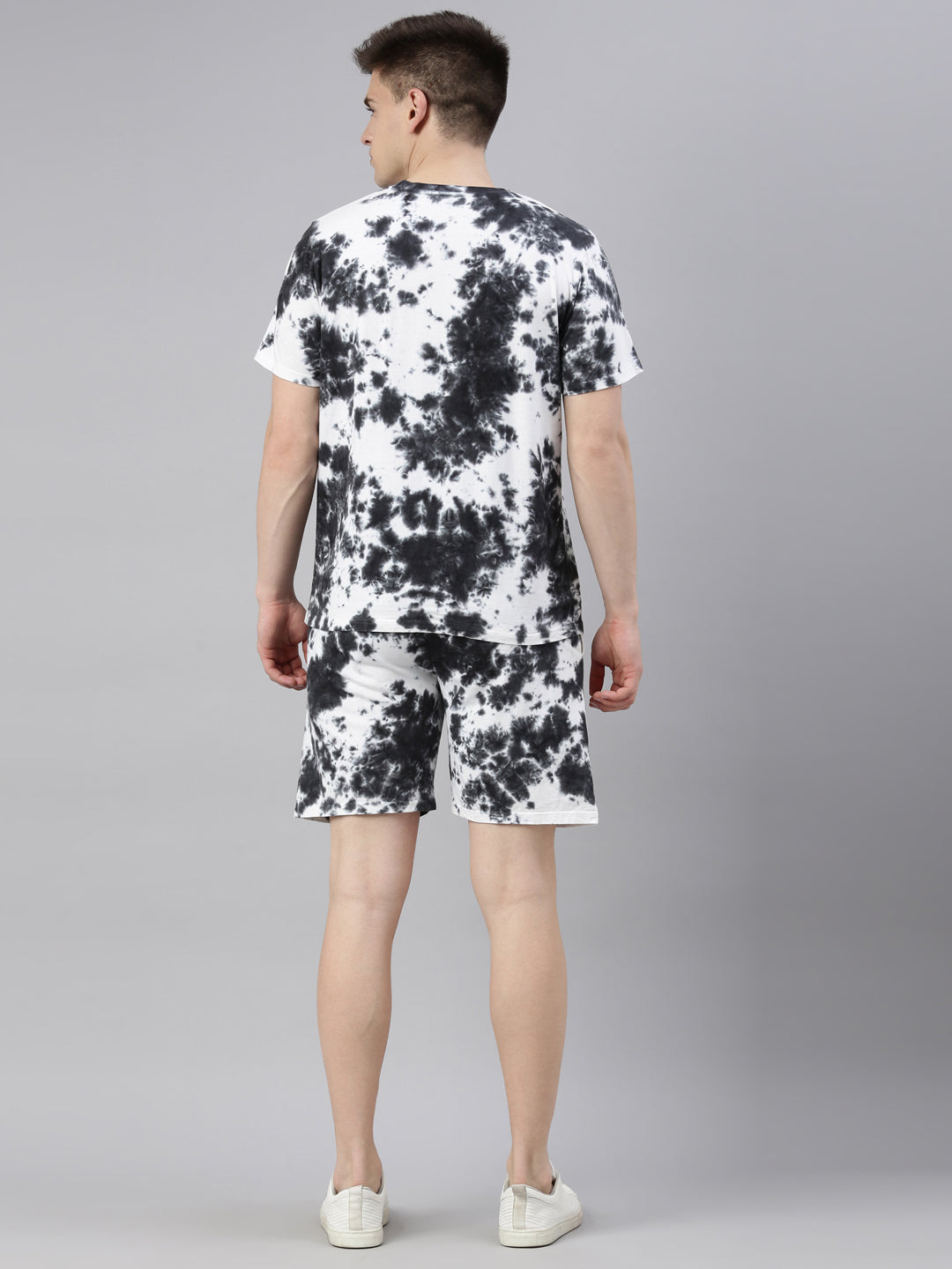 JOVEN MENS TIE-DYE CO-ORDINATED SET(T-SHIRT AND SHORTS)