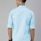 Men's Light Blue Solid Full Sleeve Slim Fit Casual Shirt