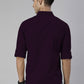 Men's Wine Solid Full Sleeve Slim Fit Casual Shirt