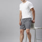 JOVEN MEN CHECKED PURE COTTON EASY SHORTS