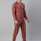 JOVEN MEN CHECKED PURE COTTON SLEEPSUIT