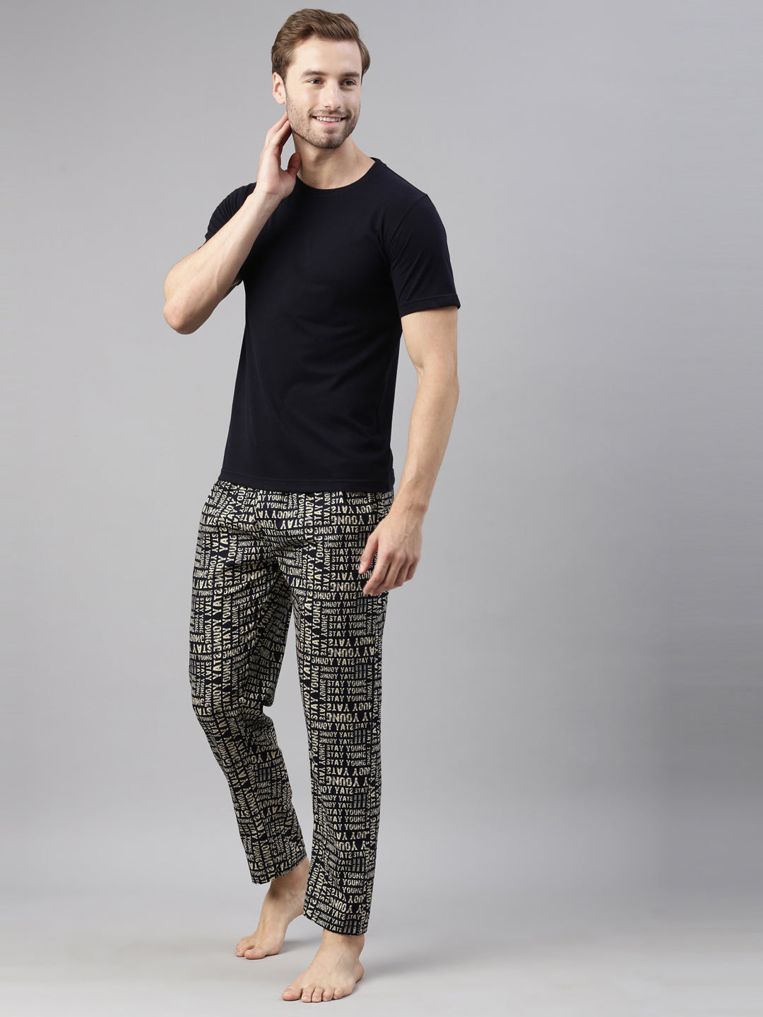 JOVEN MENS PRINTED PYJAMAS
