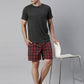 JOVEN MEN CHECKED PURE COTTON EASY SHORTS