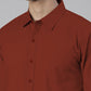 Men's Brown Solid Full Sleeve Slim Fit Casual Shirt