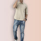 Broon Mens Slim Fit Premium Cotton Solid Shirt