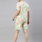 JOVEN MENS TIE-DYE CO-ORDINATED SET(T-SHIRT AND SHORTS)