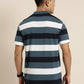 Men's Casual Multicolor Striped Polo Collar T-Shirt