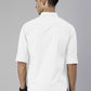 Men's White Solid Full Sleeve Slim Fit Casual Shirt