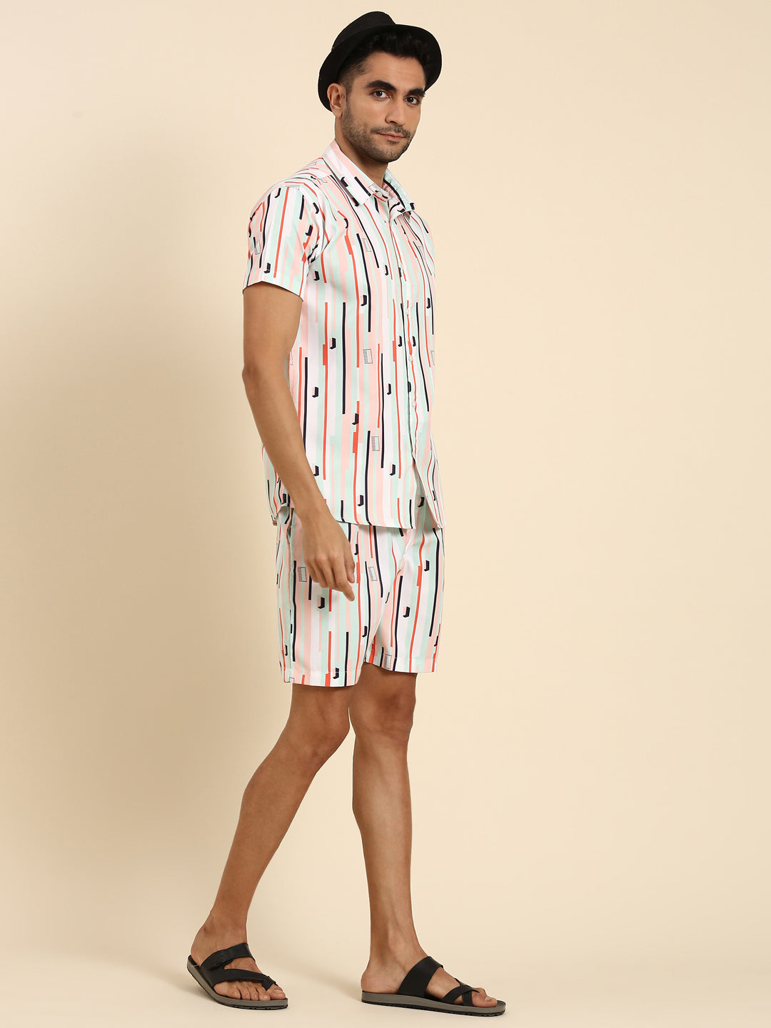Joven Men's Multicolor Printed Co-Ords Set