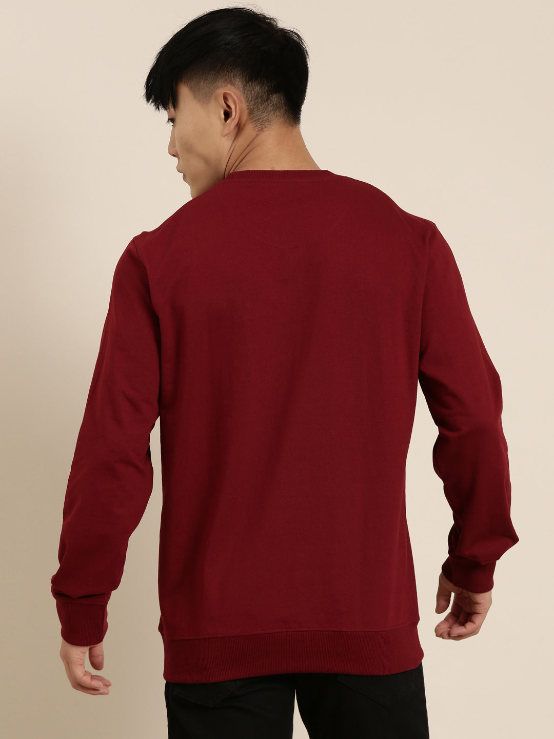 Men's Solid Round Neck Full Sleeve Sweatshirt