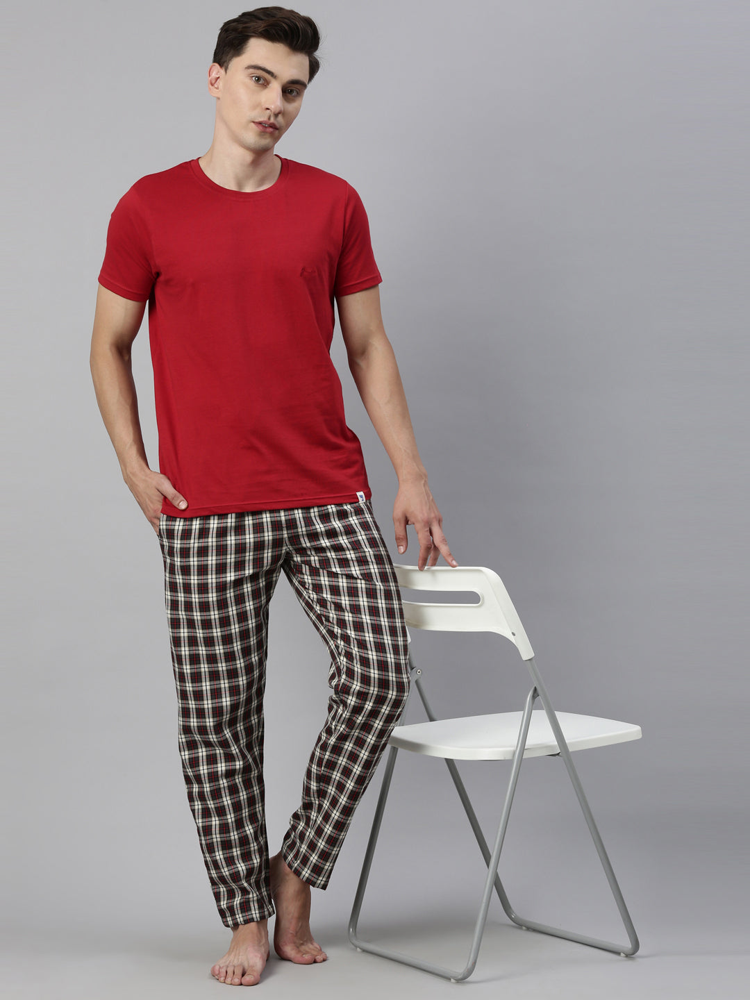 JOVEN MENS CHECKED PYJAMA