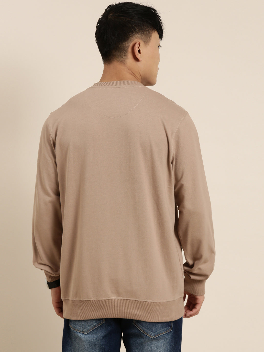 Men's Solid Round Neck Full Sleeve Sweatshirt