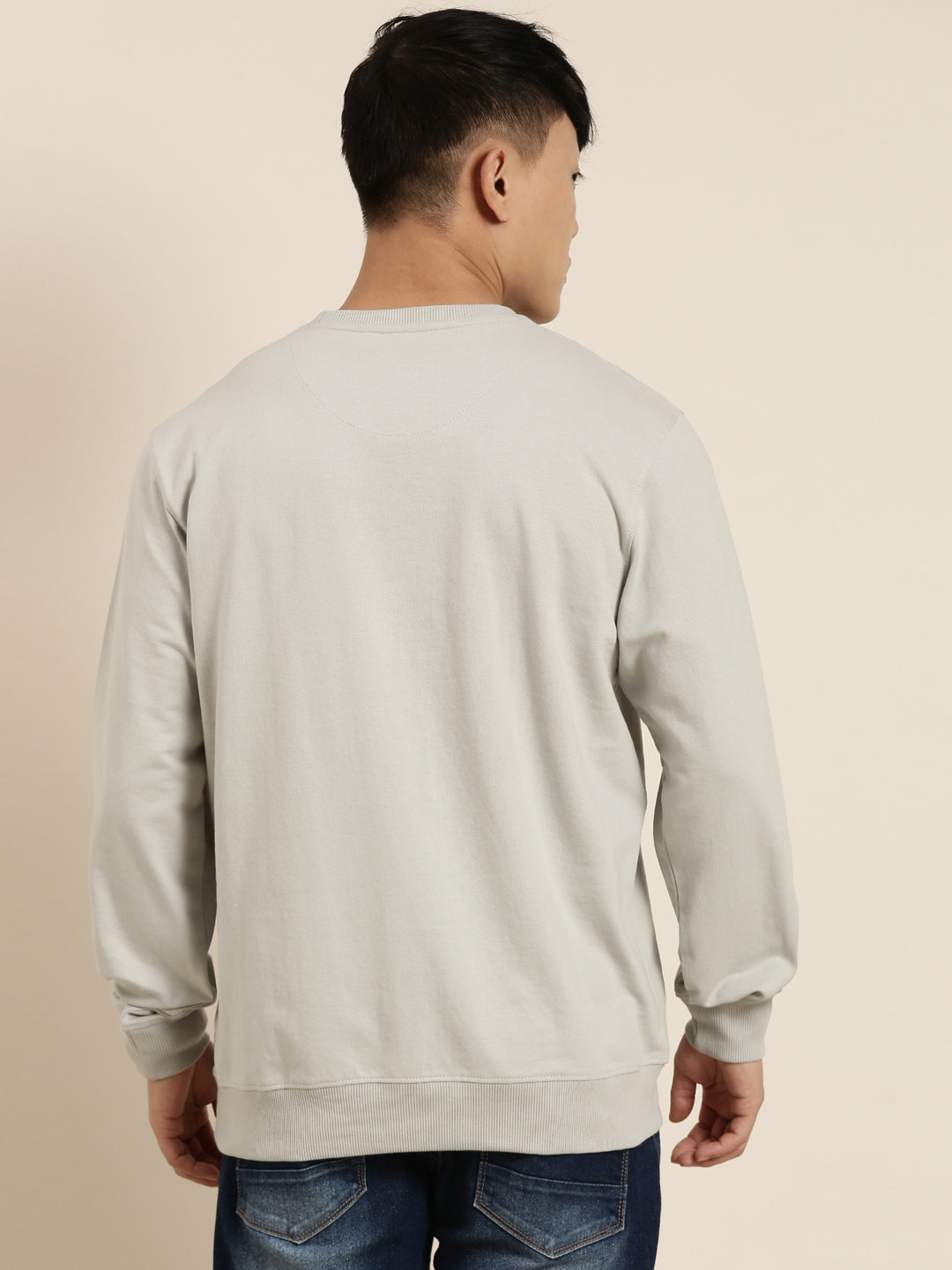 Men's Solid Round Neck Full Sleeve Sweatshirt