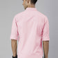Men's Pink Solid Full Sleeve Slim Fit Casual Shirt