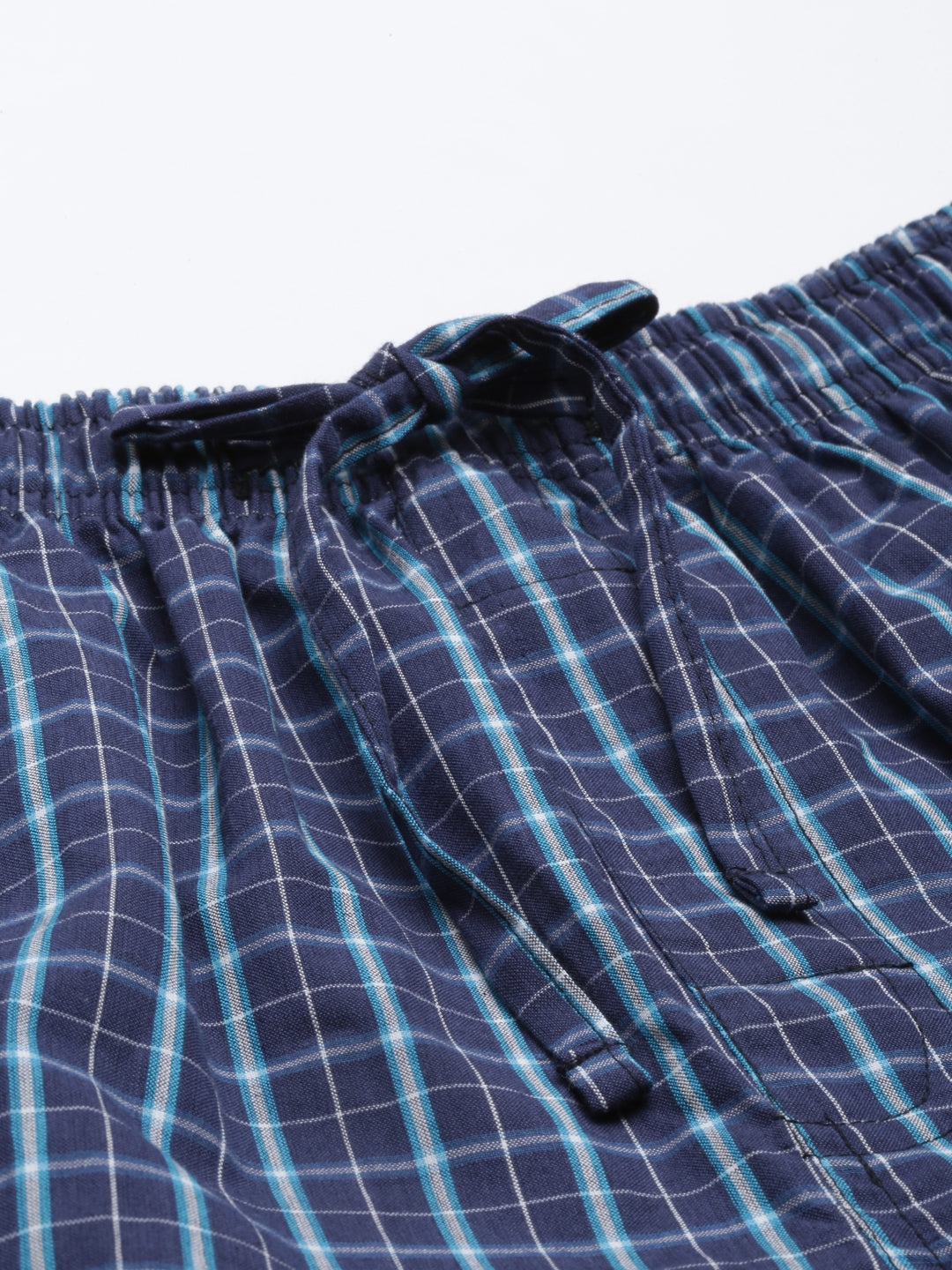 JOVEN MEN CHECKED PURE COTTON EASY SHORTS